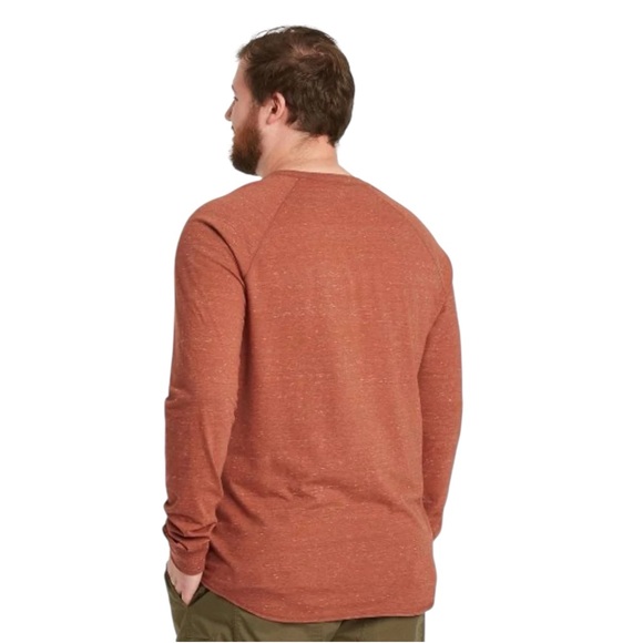 Men's Long Sleeve Rust Henley Crewneck Shirt Goodfellow & Co™ size XL - Picture 3 of 9